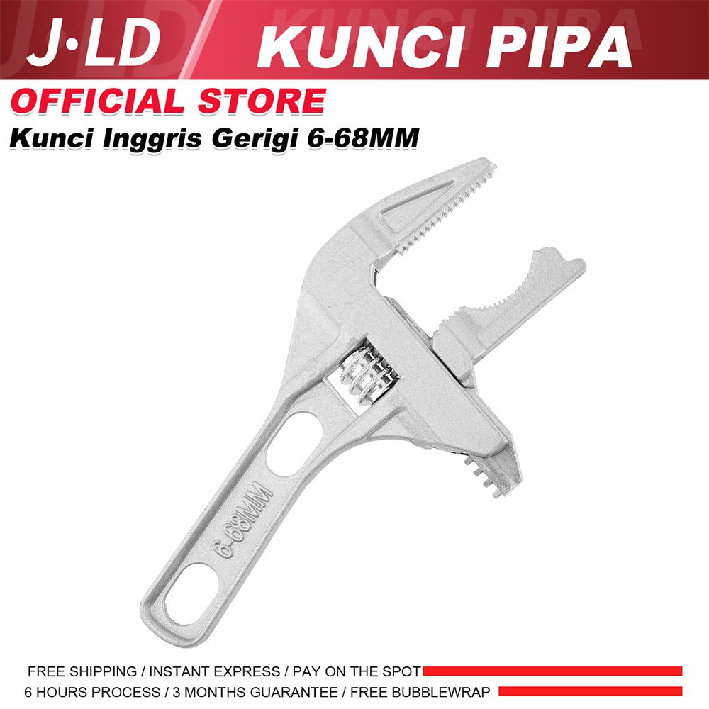 JLD Kunci Inggris 6-68MM Kunci Ring Pas Universal Adjustable Wrench Spanner Besar Serbaguna Murah Un
