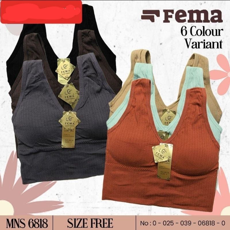 BRA Sport BH MINISET BAHAN RAJUT FEMA GYM Olahraga IMPORT TANPA KAWAT PAKAI Busa SEAMLESS TANPA JAHI