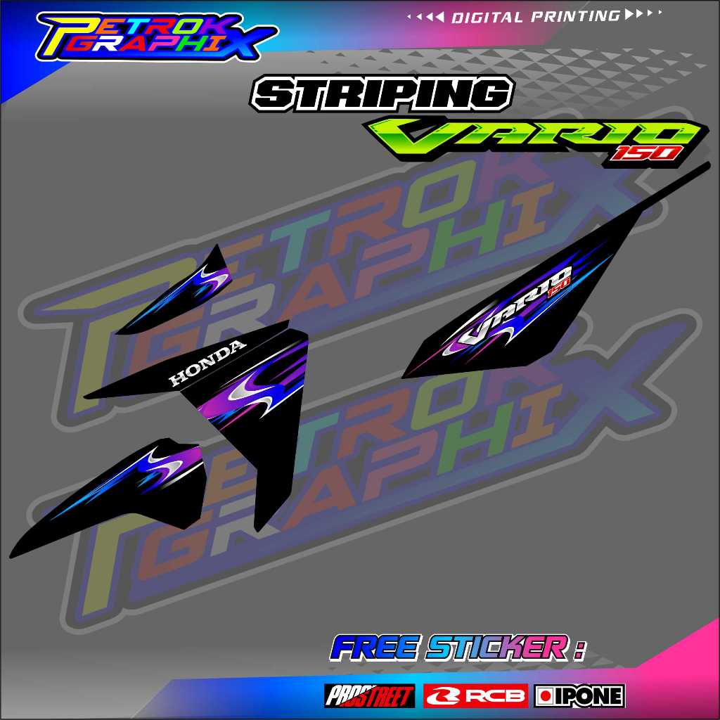 STRIPING VARIASI HONDA VARIO 150 LED OLD / STICKER LIST VARIASI MOTOR VARIO 150 LED OLD