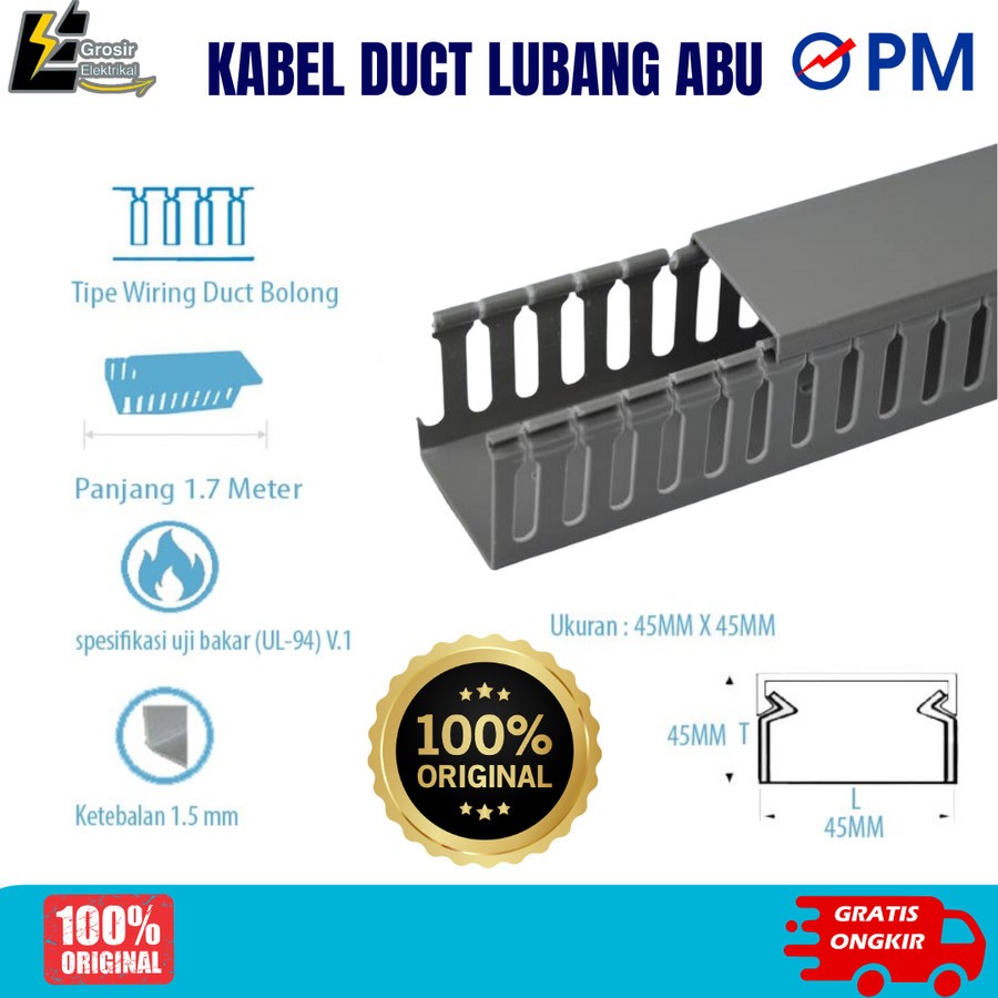 CABLE DUCT / Kabel Duct LUBANG ABU PM