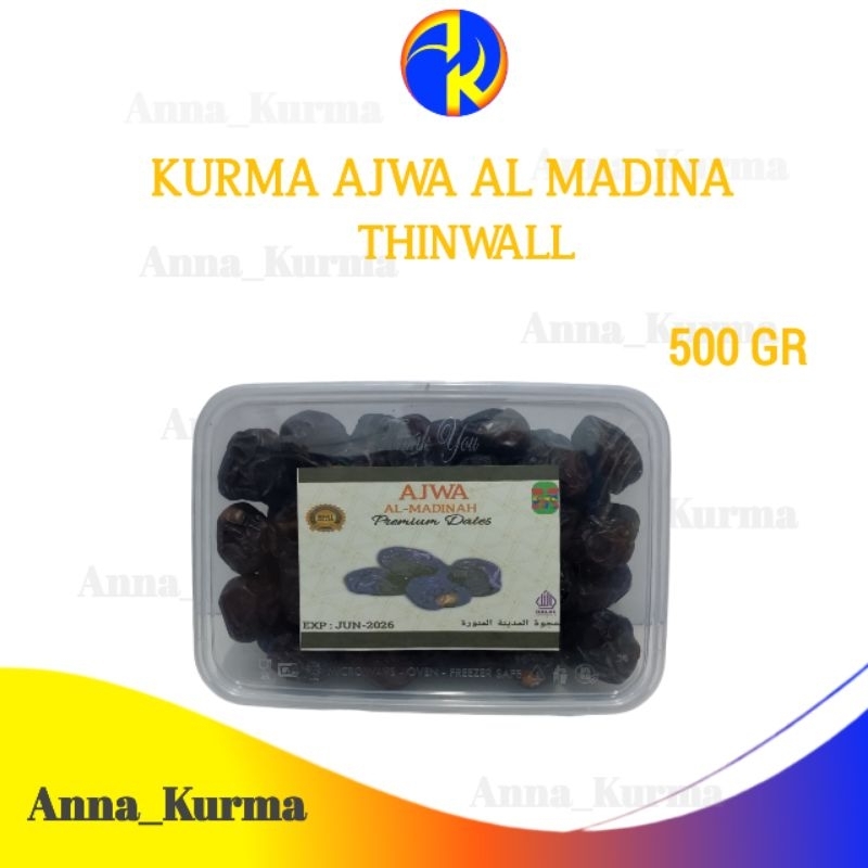 

Kurma Ajwa Premium Kurma Nabi 500 Gram Kemasan Thinwall