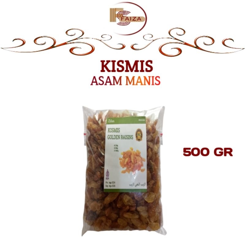 

Kismis Anggur Golden Raisin 500 Gram Asam Manis Oleh Oleh Haji dan Umroh
