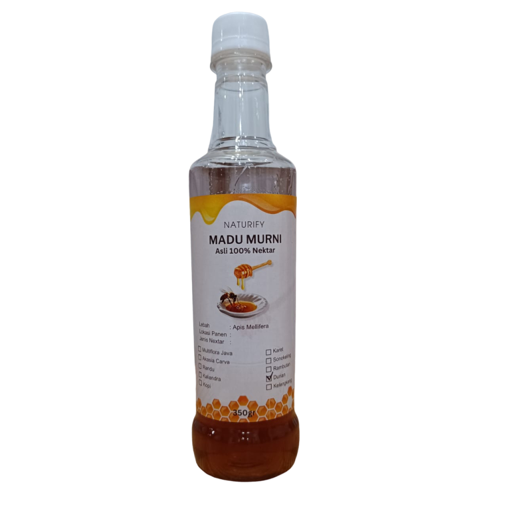 

Naturify Madu Murni Asli Nektar Bunga Durian 350 Gram