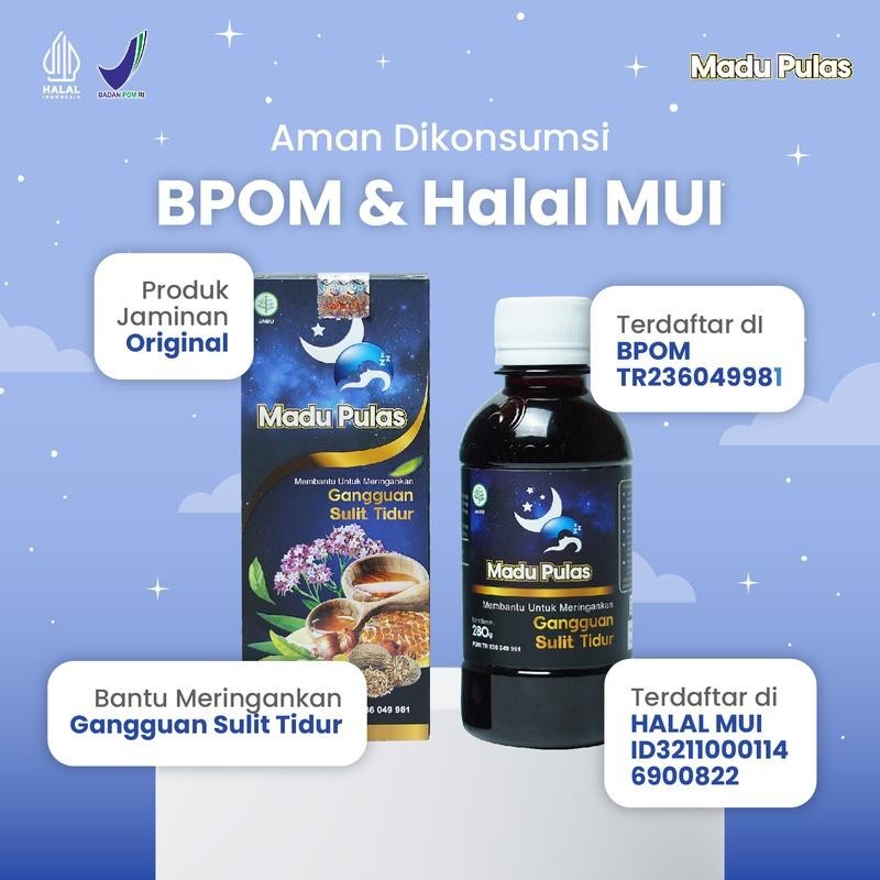 

Madu Pulas atasi Insomnia Susah Tidur Lelap Original