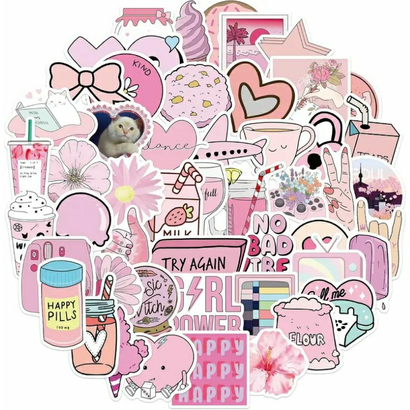 

Stiker Pack Pink Aesthetic Stiker Pink Stiker High Quality, Stiker Aesthetic Stiker Laptop Stiker Helm Stiker Tumblr Stiker HP, Aksesoris Hp , Anti Air