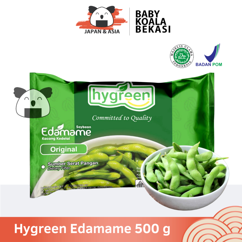 MITRA TANI Edamame Kacang Kedelai Jepang 500 g Halal | Kualitas Export Kedelai Rebus Frozen - BKB