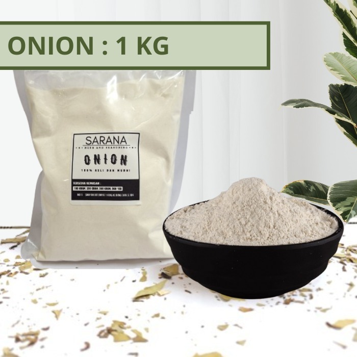 

Bawang Bombay Bubuk Asli Murni 1 Kg / Onion Powder Rempah Bubuk / Bumbu Dapur Bubuk Lengkap