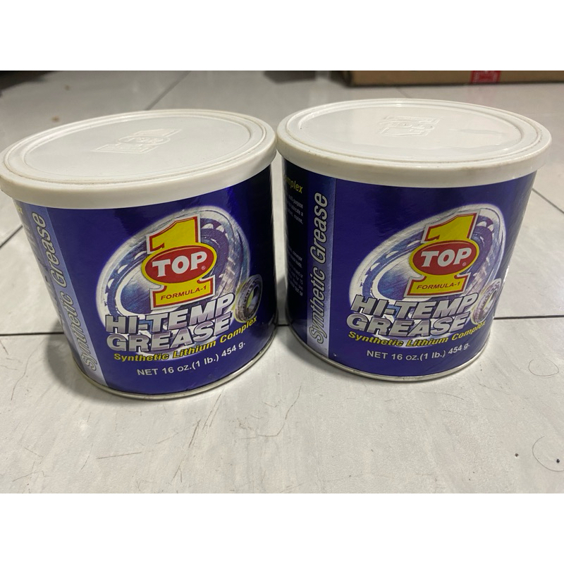 gemuk grease stampet stempet HI-temp top 1 biru 454gram