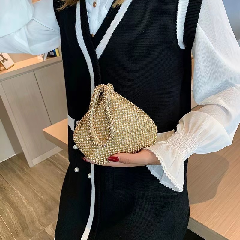 Vedlyn Elsa tas pesta wanita mewah model top handle mini bling2