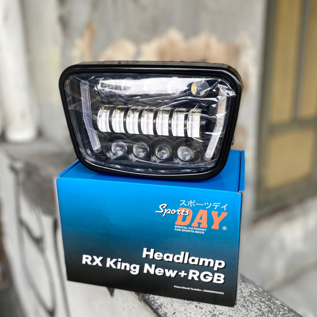 LAMPU DEPAN DAYMAKER RX KING GEN 3 IMPORT SPORTS DAY KOTAK SET BATOK 16 MATA LED GL 100 WIN GL PRO M