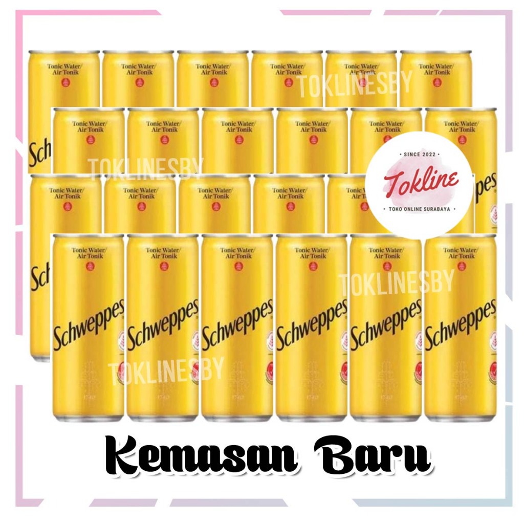 

[ 1 Karton isi 24 kaleng ] Schweppes Tonic Water 250ml Air Tonik / Botanical Carbonated Drink