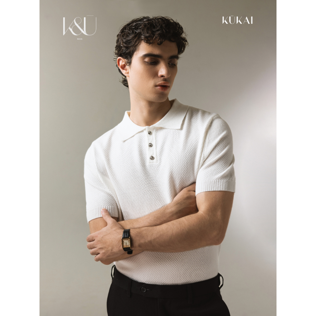 KUKAI Man Classic Polo Top - Kaos Polo Rajut Pria