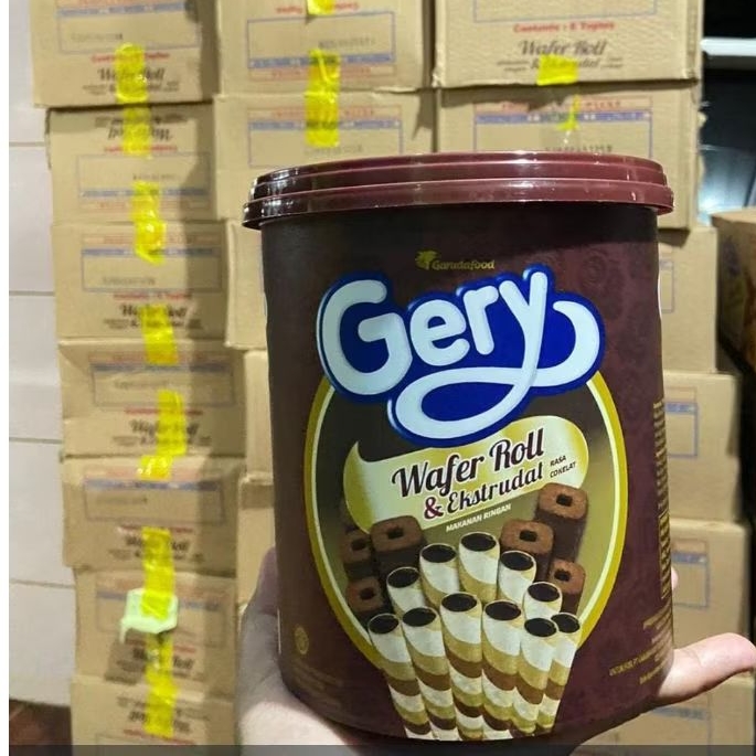 

Gery Wafer Roll & Ekstrudal Wafer roll gery ember wafer coklat