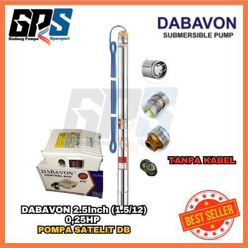 [SATELIT] POMPA SATELIT DABAVON 2,5" 0.25HP TANPA KABEL 1.5/12