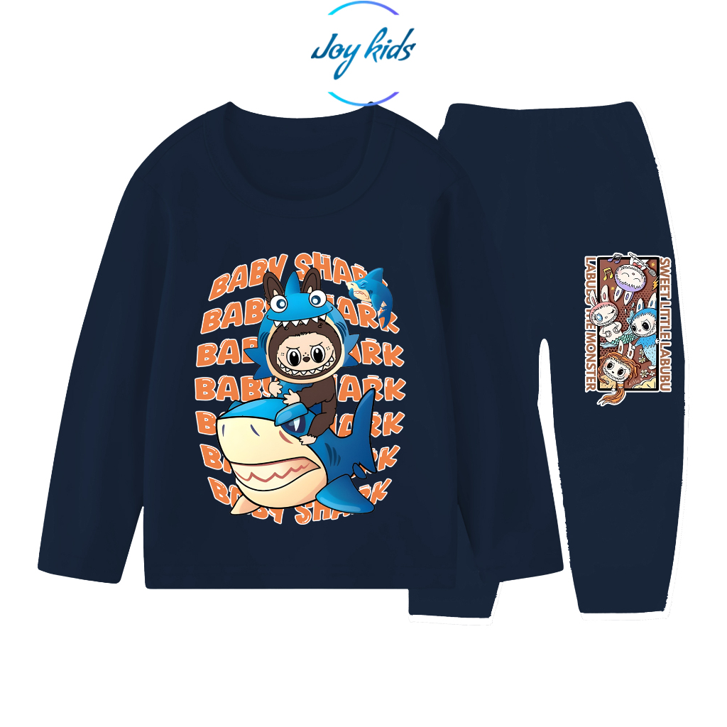 PIYAMA SETELAN LENGAN PANJANG ANAK LAKI-LAKI DAN PEREMPUAN USIA 1-10 TAHUN//LABUBU BABY SHARK