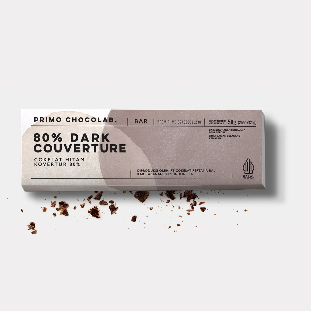 

Primo Chocolab Dark Chocolate Bar - Bali 80% Dark Couverture