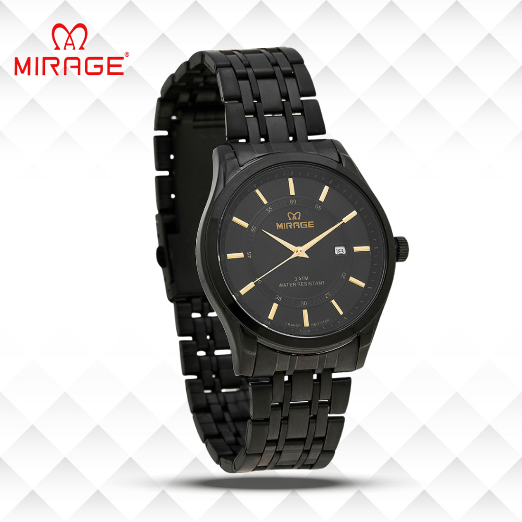 Mirage Jam Tangan Pria Analog 8830 M Full Black Original Stainless