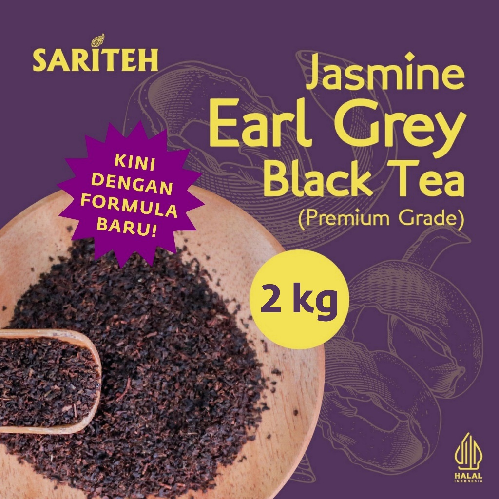 

Sariteh Indonesia Jasmine Earl Grey Black Tea - Teh Hitam Bergamot Melati - 2 kg