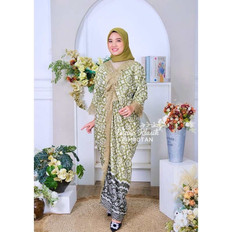 GAMIS JUMPUTAN PALEMBANG GIANA KAFTAN JUMPUTAN DRESS KAFTAN GAMIS JUMPUTAN KOMBINASI BY ISTANA KLASI