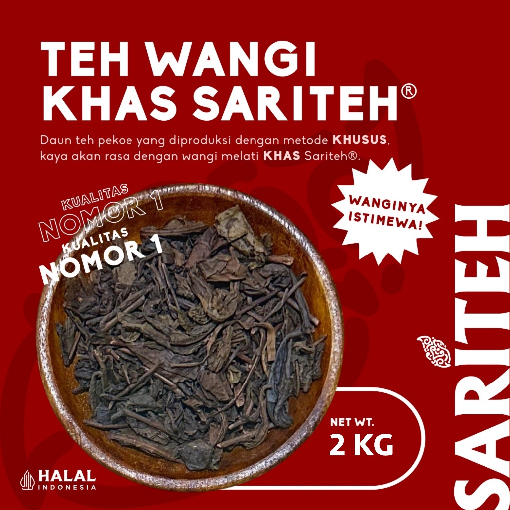 

Sariteh Indonesia Teh Wangi Khas Sariteh - Teh Melati Khas Jawa/Javanese Jasmine Tea - 2 kg