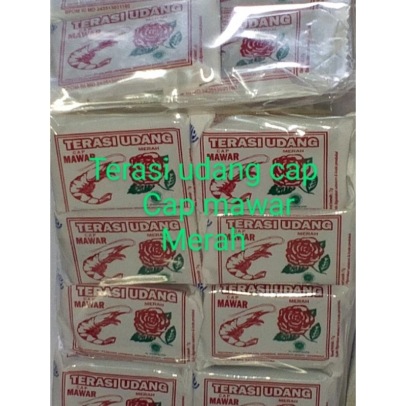 

TERASI UDANG CAP MAWAR 1 pack isi 10 papan