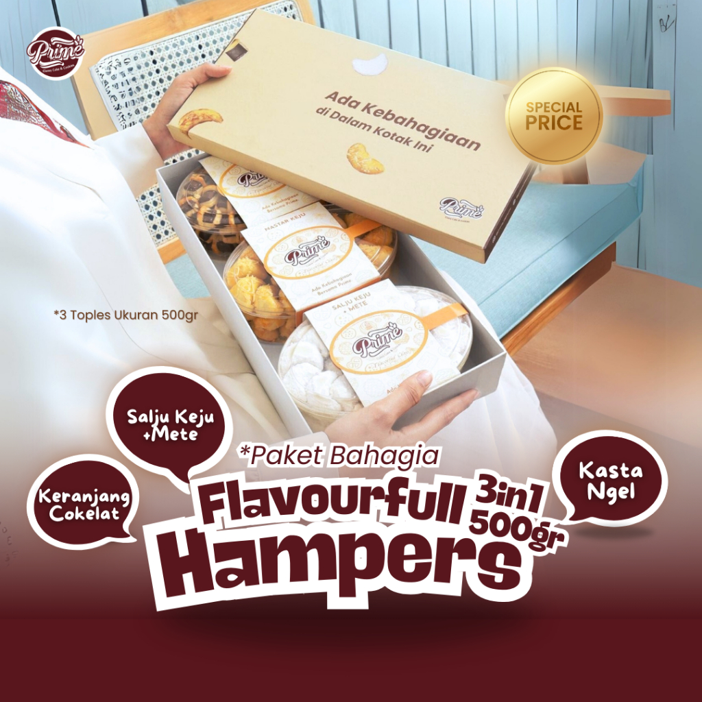 

Prime Kue Lebaran Flavourfull Hampers 3 In 1 Lebih hemat 500gr