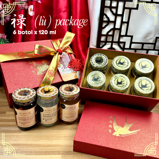 

Chinese New Year Hampers Imlek - 禄 LU Package 6 x 120 ml Hampers Mewah Sarang Burung Walet Parsel