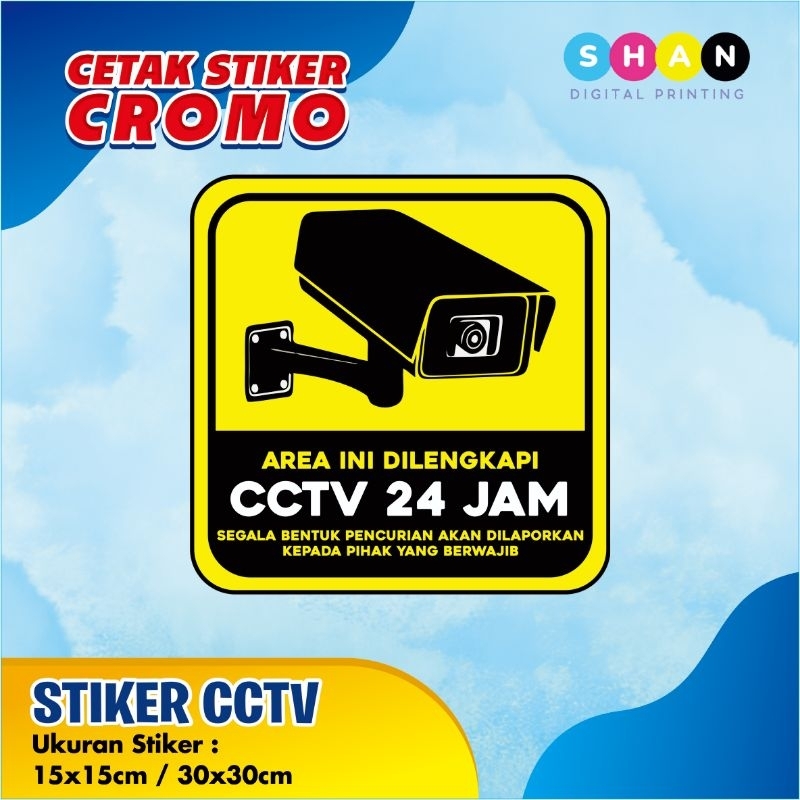 

Stiker CCTV 24 JAM | Stiker Cromo CCTV 24 Jam UKURAN 30X30CM