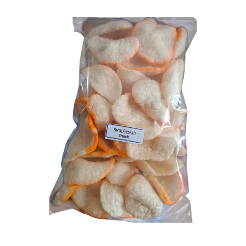 

Camilan Rizqi berkah snack kerupuk bawang 2 warna berat kurleb 150gr