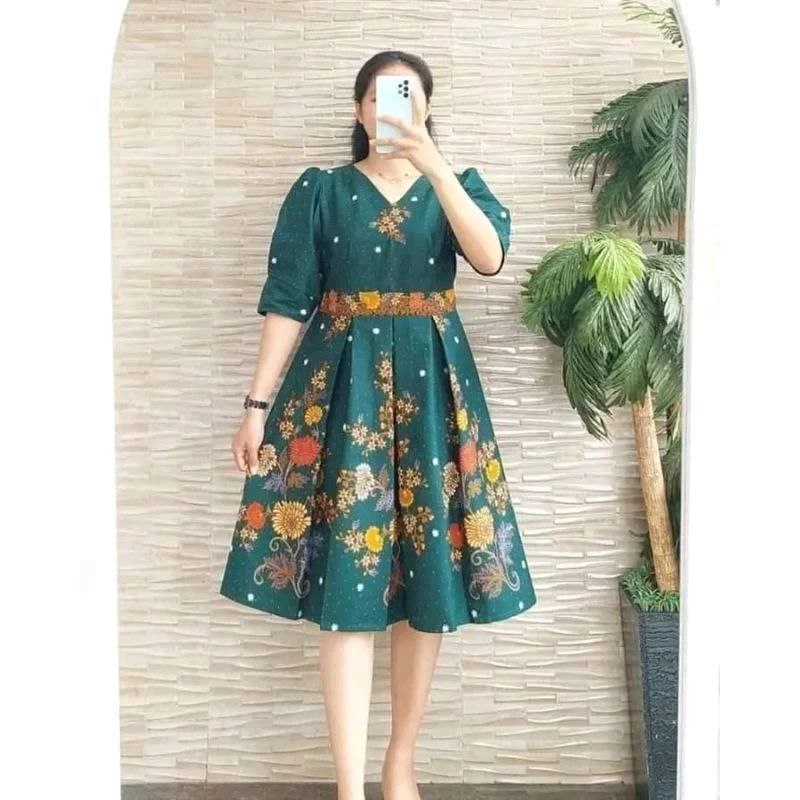 Dress batik MODERN TUNIK ATASAN WANITA PREMIUM TRENDY elegan anisa