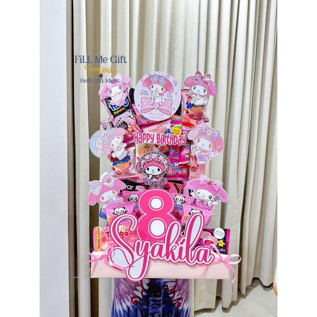 BJ - My Melody - Snack Mading / Snack Tower Ulang Tahun Kado Ultah Anak / Snack Tart