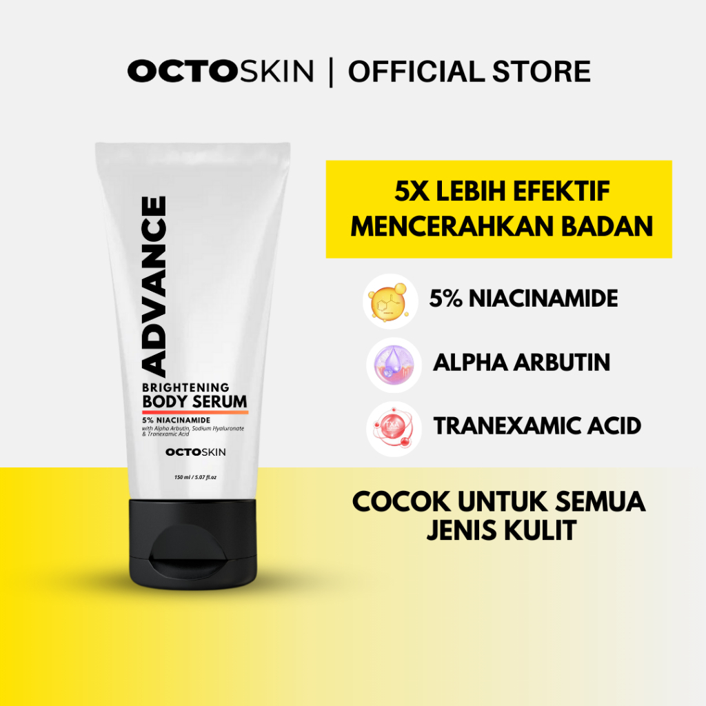 OCTOSKIN Advance Brightening Body Serum Niacinamide 5% - Pelembab Pencerah Kulit Badan