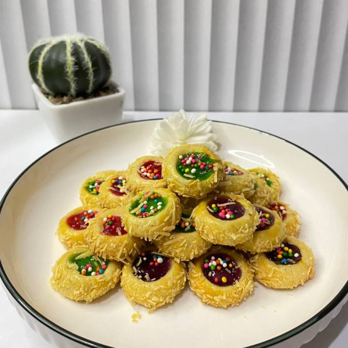 

Kue kering Thumbprint Rainbow By Menurass Cookies