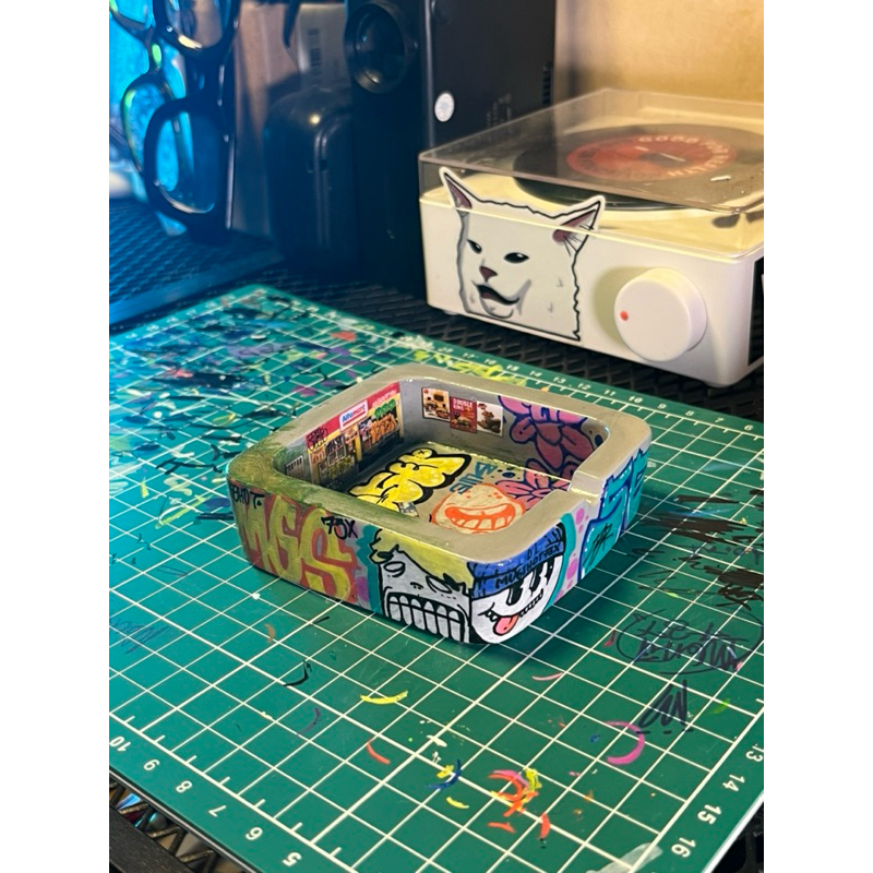 Asbak Graffiti | Ashtray | Asbak | Clay | Clay art | Clay custom | Asbak Skena | Asbak Y2K