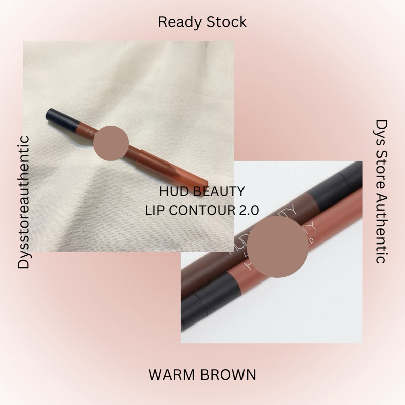 READY STOCK HUD4 BEAUTY LIP CONTOUR 2.0 WARM BROWN MINI SIZE