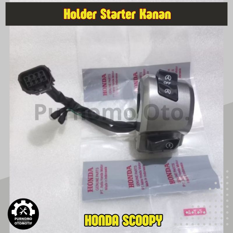 Holder Kanan Stang Setir Stir Honda Scoopy K2F Tombol Starter Stater Scoopy 2021 - 2022