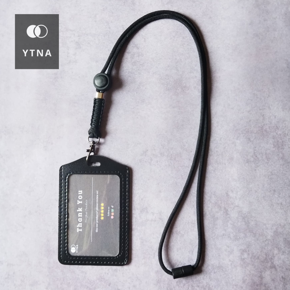 

YTNA - Lanyard Id Card Aesthetic Gantungan Nametag Id Card Aesthetic Premium Formal 4mm Hitam A1