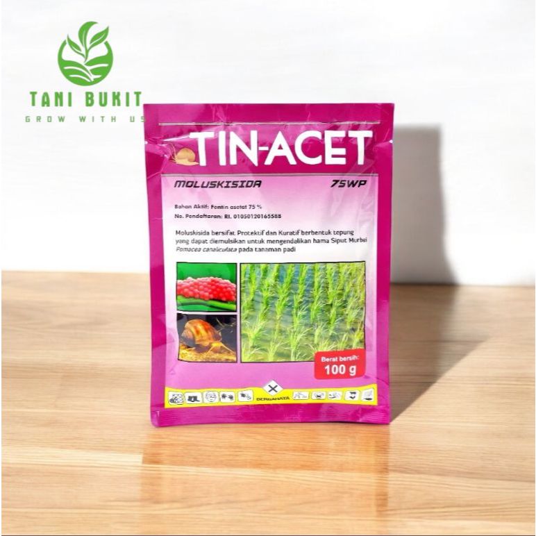 Tin Acet 75 WP racun keong sawah moluskisida - 15 gr