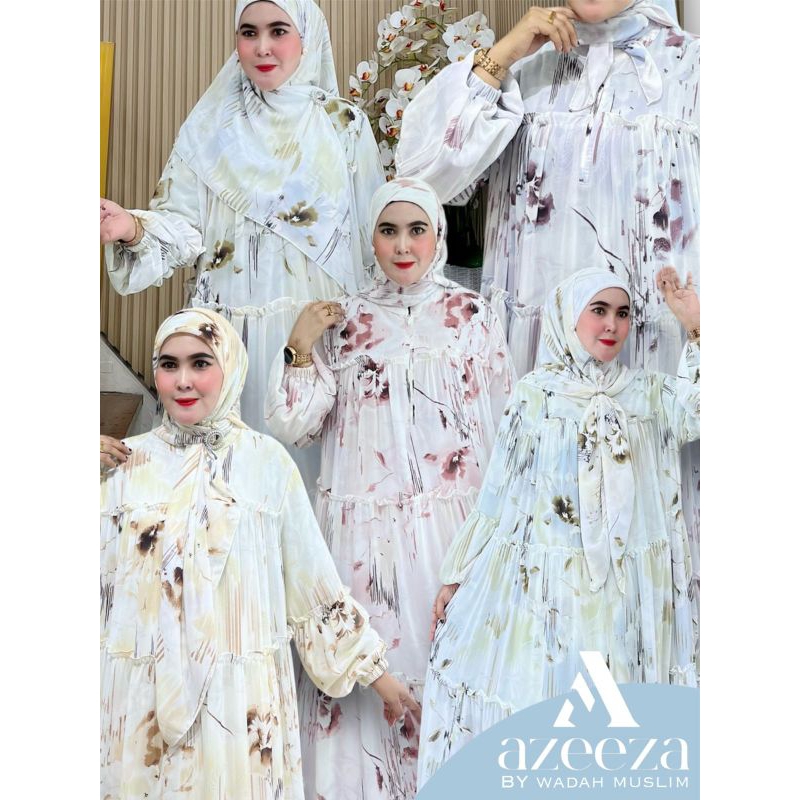 BISA COD (ADEEVA SERIES BY AZEEZA SYARI ORI PREMIUM GAMIS AZEEZA TERBARU