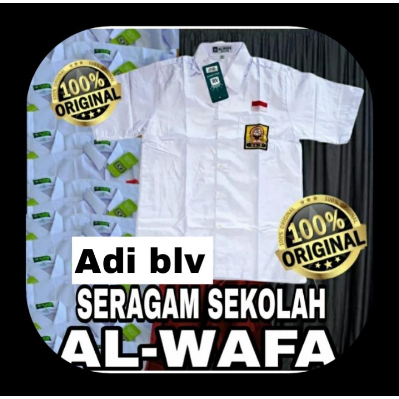 Seragam Sekolah SMP Kemeja Putih Al-Wafa Original 100%