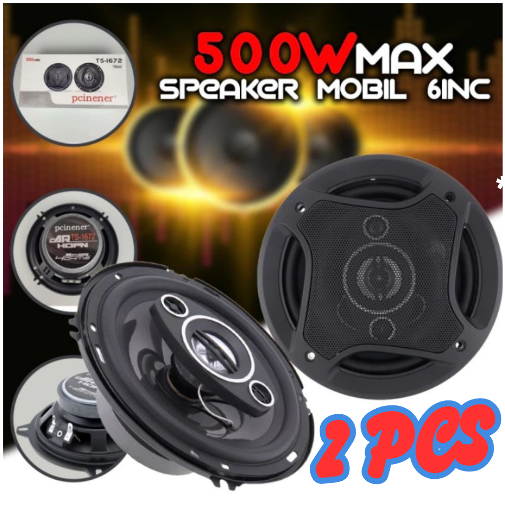 PROMO Pcinener Speaker 6 Inch Subwoofer Mobil HiFi 500 W 2PCS  TS 1672