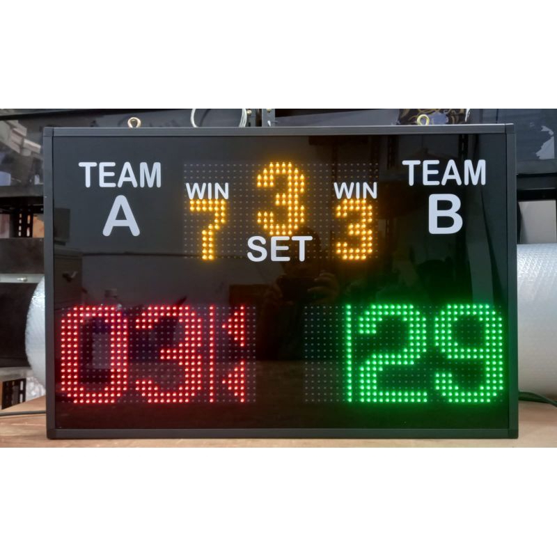 Score Board Badminton Tenis Meja Voli 75x50cm Papan Skor Digital