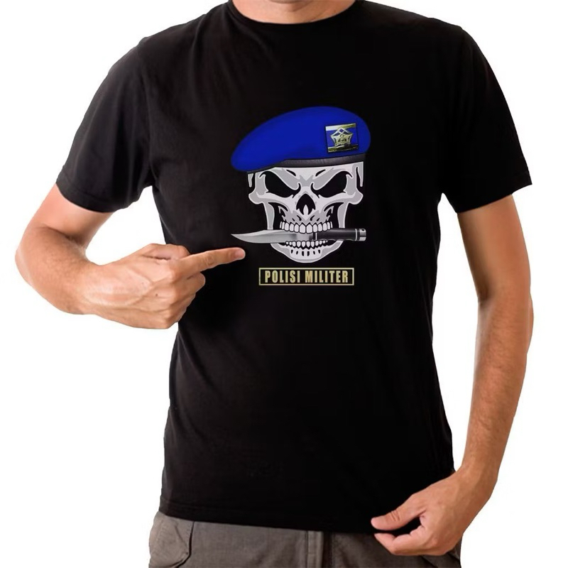 KAOS POLISI MILITER BARET BIRU SPONSOR