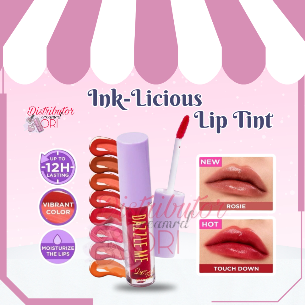 DAZZLE ME Ink-Licious Lip Tint BPOM | Mattedorable Long Lasting Liptint Hyper Moisturizing Lip Stain