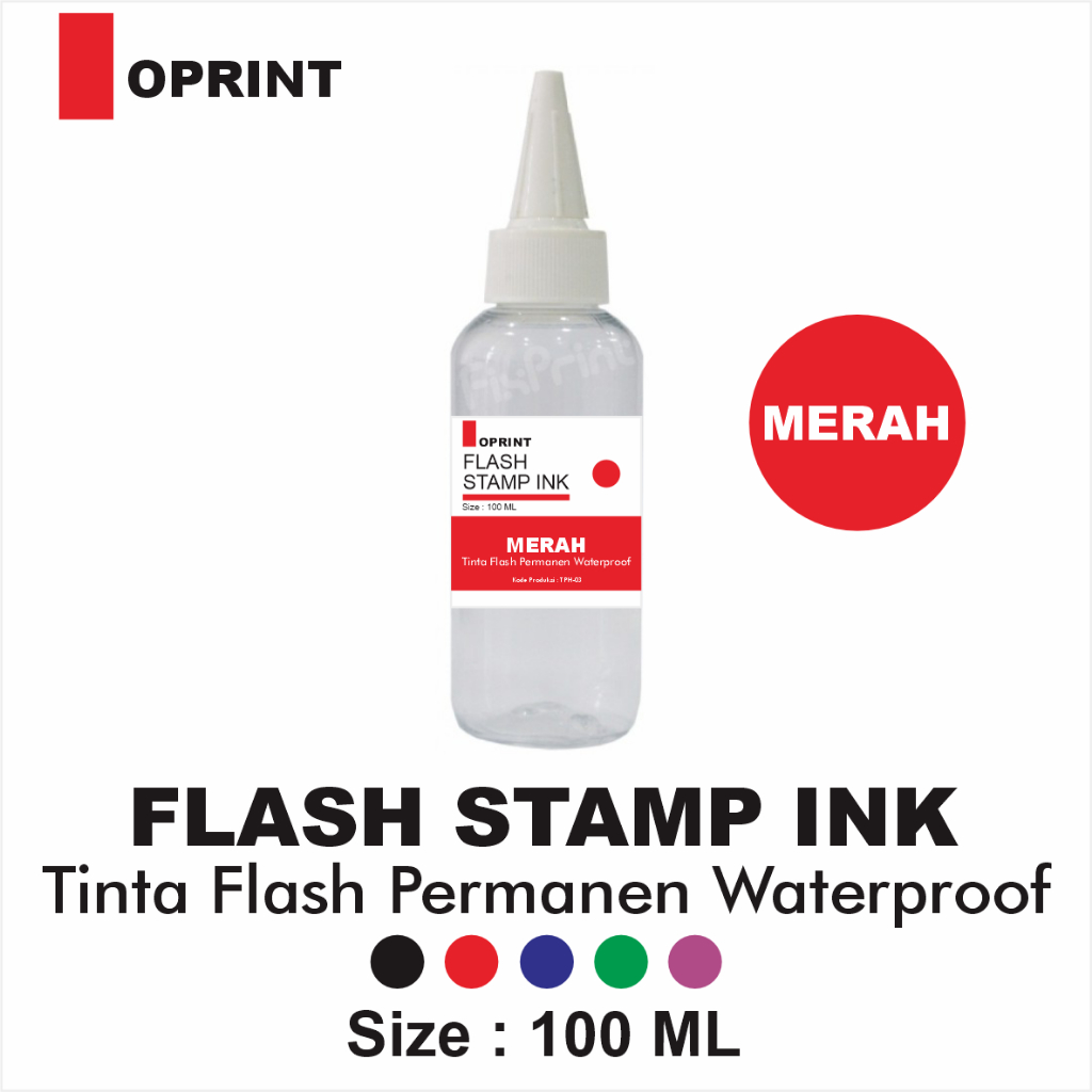 

TINTA KHUSUS STEMPEL EMBOS LASER Permanen Waterproof 100 ml