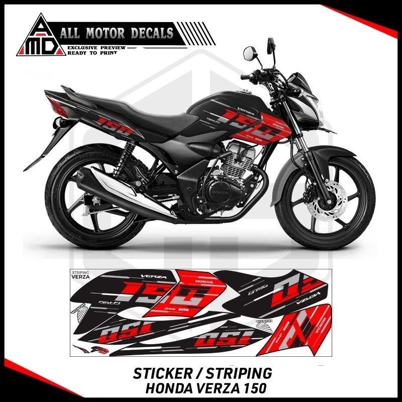 Striping Verza 150 Grafis Custom 150 / Sticker Honda Verza Old / Decal Motor Verza 150