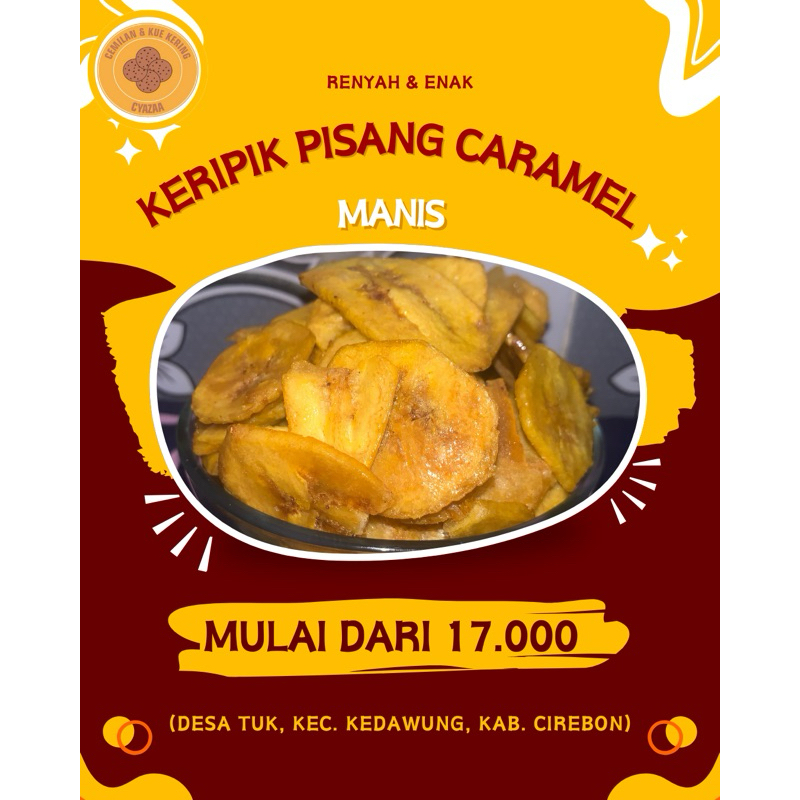 

Keripik Pisang Caramel/ 1kg/ 500 gram/ 250 gram/ rasa manis