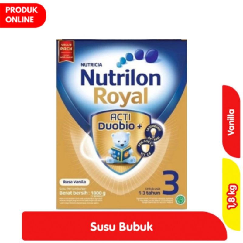 

Nutrilon Royal 3 Susu Bubuk Pertumbuhan Anak Vanila 1.8 kg