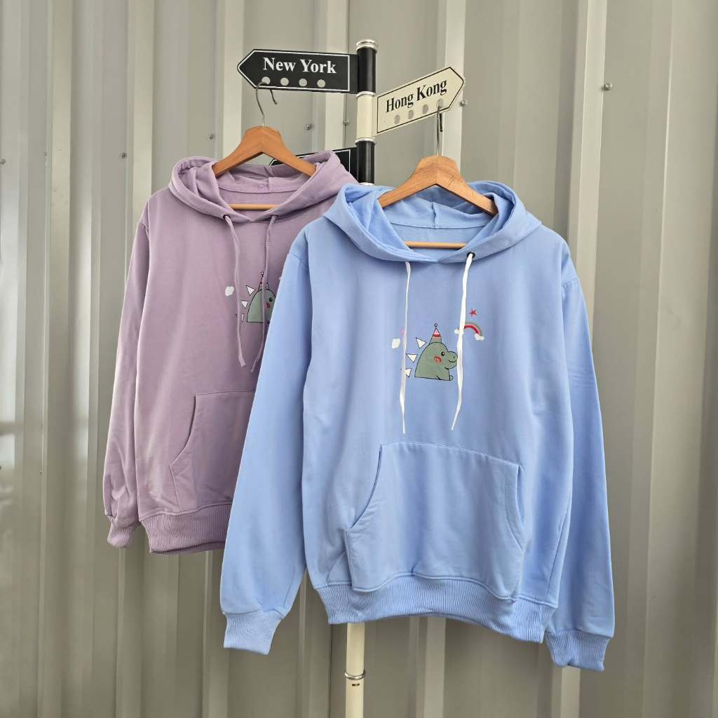 ( isi 2 ) jaket hoodie couple DINO PARTY HOODIE / jaket sweater couple pasangan pacar terbaru 2025