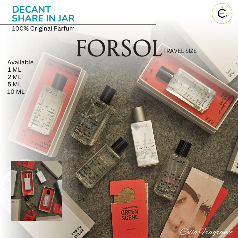FORSOL Decant (Share in Jar) – Travel Size FORSOL PERFUME FORSOL Charmomile FORSOL Rose Pepper Sciss
